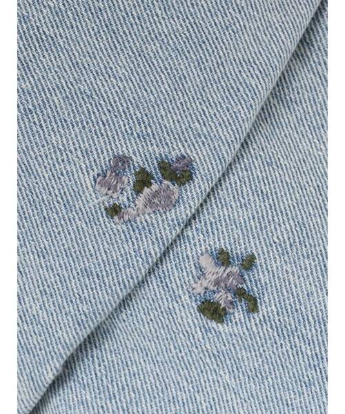 EMODA(エモダ)の「クラッシュフレアデニム(デニムパンツ・レディース・ライトブルー/インディゴブルー/ブラウン・MEDIUM/SMALL)」の11枚目の写真