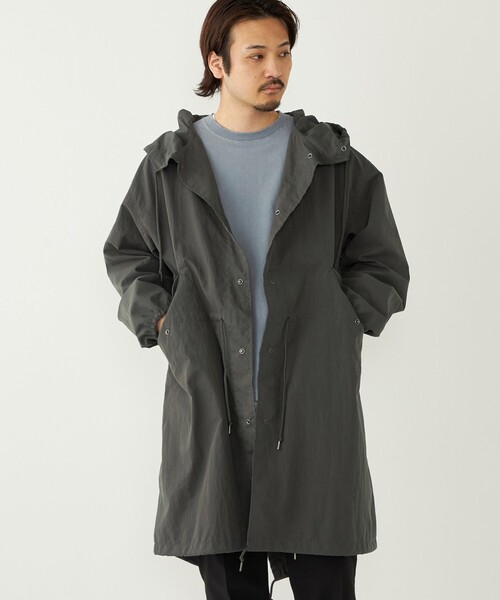 SHIPS Colors(シップス カラーズ)の「【SHIPS Colors別注】Rain-Stuff:〈撥水・洗濯機可能〉フード コート◇(モッズコート・メンズ・ダークグレー/ブラック・MEDIUM/LARGE/X-LARGE)」の20枚目の写真