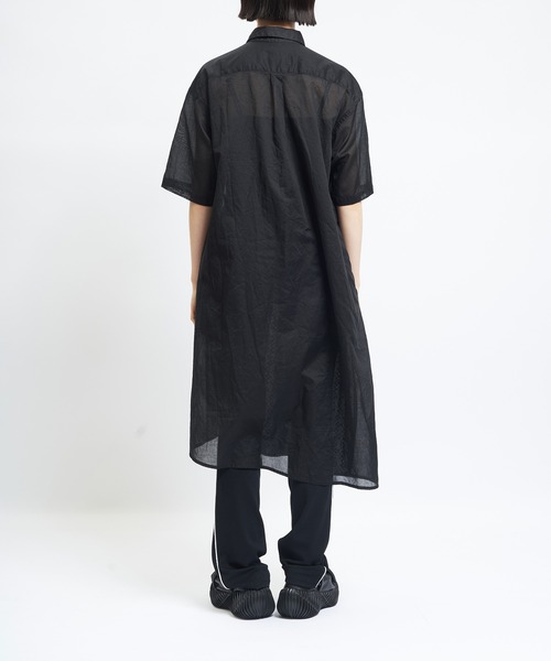gomme(ゴム)の「ミックスロングブラウス(シャツ/ブラウス・レディース・ブラック/ホワイト・MEDIUM)」の11枚目の写真