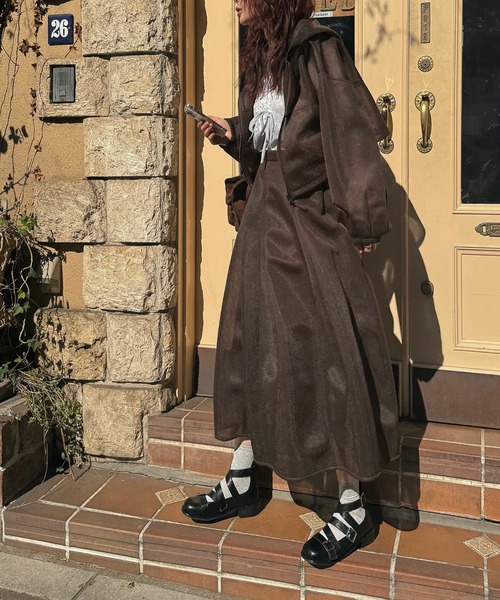 WILLFULLY(ウィルフリー)の「sheer cardboard fabric hoodie tops(その他トップス・レディース・ブラック/ブラウン・FREE)」の16枚目の写真