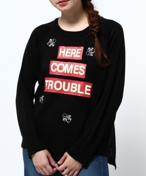 RNA(アールエヌエー)の「K2167 カムズロゴプリントセーター(ニット/セーター・レディース・キャメル/ブラック/アイボリー・MEDIUM)」の19枚目の写真