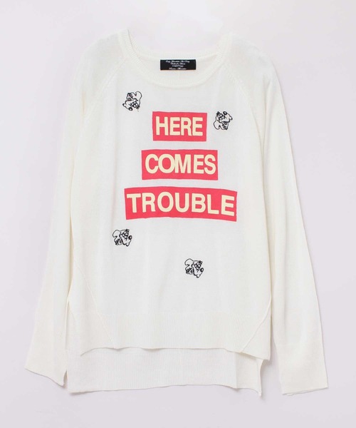 RNA(アールエヌエー)の「K2167 カムズロゴプリントセーター(ニット/セーター・レディース・キャメル/ブラック/アイボリー・MEDIUM)」の5枚目の写真