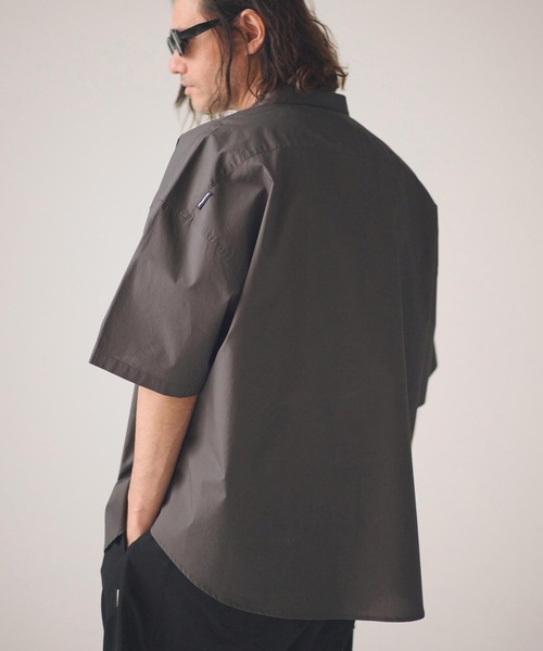 ADAM PATEK(アダムパテック)の「mhs2581-ap embroidery stand collar shirt 半袖シャツ(AP2615032)(シャツ/ブラウス・メンズ・グレー/ホワイト/ダークグレー・2/1)」の18枚目の写真