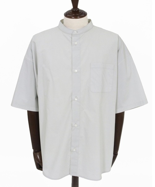 ADAM PATEK(アダムパテック)の「mhs2581-ap embroidery stand collar shirt 半袖シャツ(AP2615032)(シャツ/ブラウス・メンズ・グレー/ホワイト/ダークグレー・2/1)」の22枚目の写真