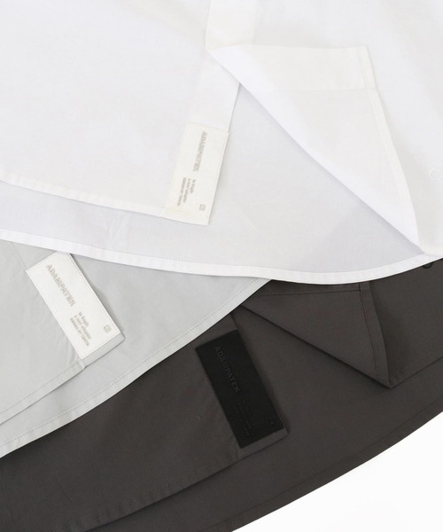 ADAM PATEK(アダムパテック)の「mhs2581-ap embroidery stand collar shirt 半袖シャツ(AP2615032)(シャツ/ブラウス・メンズ・グレー/ホワイト/ダークグレー・2/1)」の4枚目の写真