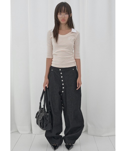 FANCY CLUB(ファンシークラブ)の「A'GEM/9 × .kom 『FANCY CLUB/ファンシークラブ』SOFT FANCY COLLAR TOP/ソフトファンシーカラートップス(Tシャツ/カットソー・レディース・ブルー/ブラック/ピンク・FREE)」の19枚目の写真