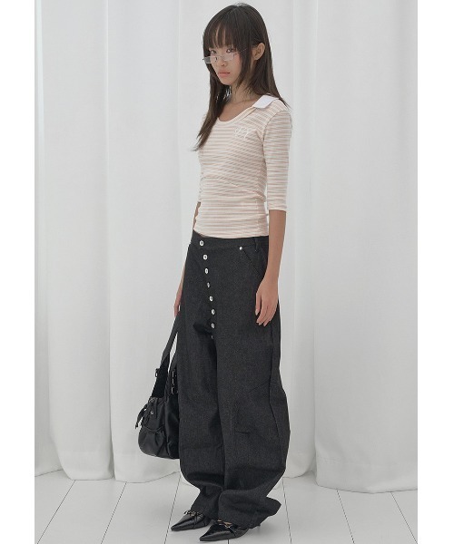 FANCY CLUB(ファンシークラブ)の「A'GEM/9 × .kom 『FANCY CLUB/ファンシークラブ』SOFT FANCY COLLAR TOP/ソフトファンシーカラートップス(Tシャツ/カットソー・レディース・ブルー/ブラック/ピンク・FREE)」の20枚目の写真