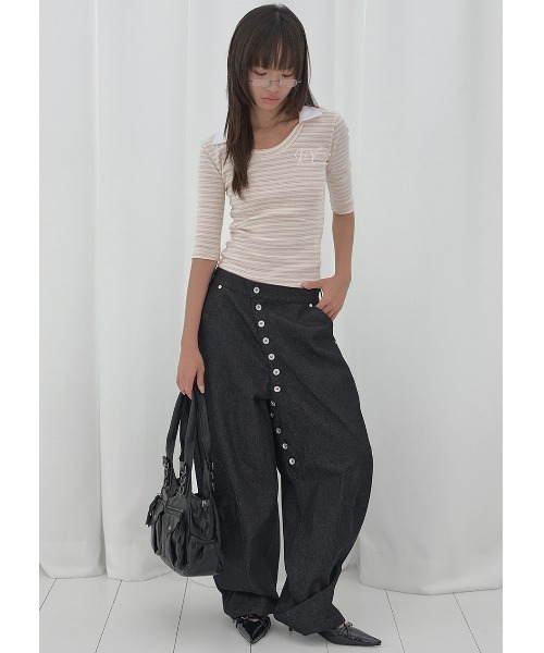 FANCY CLUB(ファンシークラブ)の「A'GEM/9 × .kom 『FANCY CLUB/ファンシークラブ』SOFT FANCY COLLAR TOP/ソフトファンシーカラートップス(Tシャツ/カットソー・レディース・ブルー/ブラック/ピンク・FREE)」の18枚目の写真