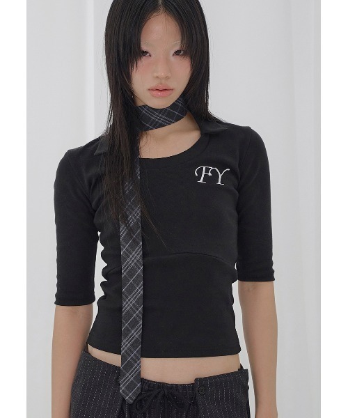 FANCY CLUB(ファンシークラブ)の「A'GEM/9 × .kom 『FANCY CLUB/ファンシークラブ』SOFT FANCY COLLAR TOP/ソフトファンシーカラートップス(Tシャツ/カットソー・レディース・ブルー/ブラック/ピンク・FREE)」の5枚目の写真