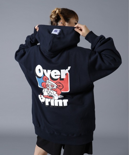 Overprint PIZZA HOODIE — оверсайз худи с принтом "PIZZA"