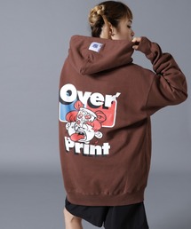 over print｜オーバープリント（メンズ）のパーカー（ブラウン/茶色系