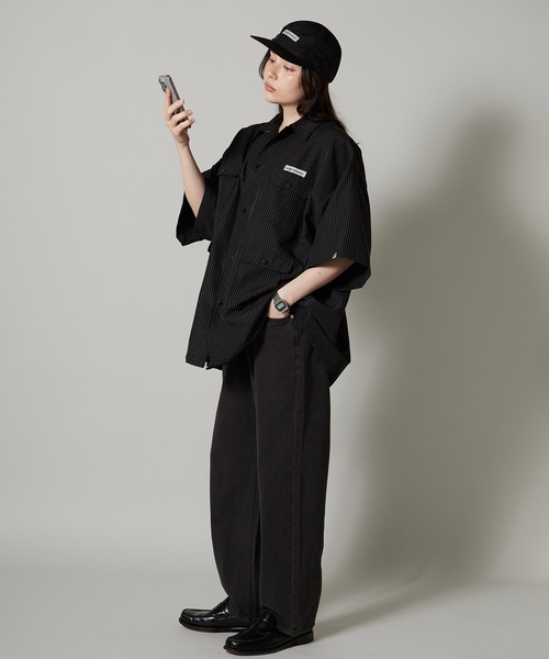 OK YESTERDAY（オッケーイエスタデイ）の「OK YESTERDAY / オーケー イエスタデイ ショートスリーブ ユーティリティシャツ / SHORT-SLEEVE UTILITY SHIRT 2026年 夏 夏服（シャツ/ブラウス・レディース・ブルー/ブラック系その他/カーキ/ブラック/ネイビー・M/L）」の20枚目の写真