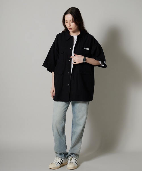 OK YESTERDAY（オッケーイエスタデイ）の「OK YESTERDAY / オーケー イエスタデイ ショートスリーブ ユーティリティシャツ / SHORT-SLEEVE UTILITY SHIRT 2026年 夏 夏服（シャツ/ブラウス・レディース・ブルー/ブラック系その他/カーキ/ブラック/ネイビー・M/L）」の14枚目の写真