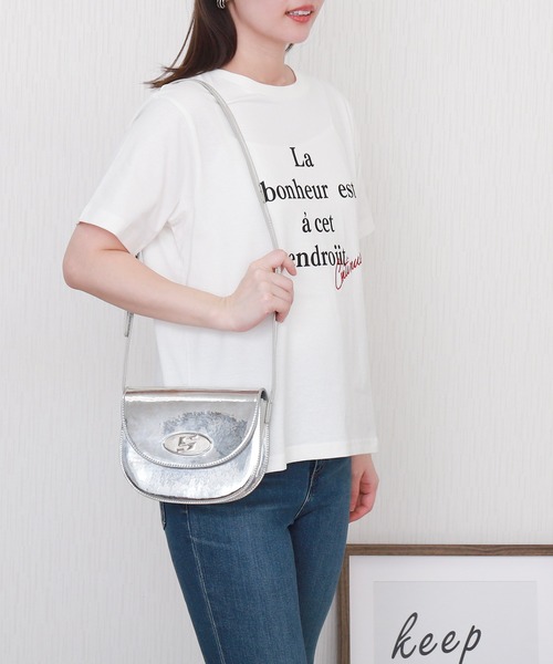 libelle more（リベル モア）の「【接触冷感】USAコットンロゴプリント＋刺繍Tシャツ（Tシャツ/カットソー・レディース・ブラック/グレイッシュベージュ/オフホワイト/サックスブルー・L/M）」の20枚目の写真