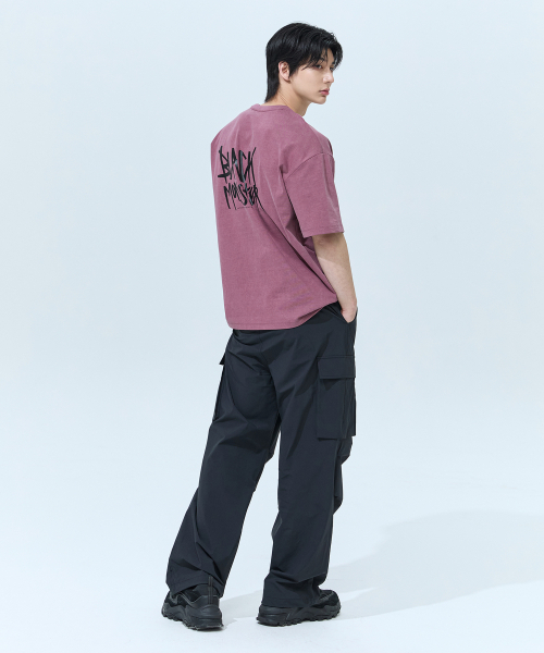 BLACK MONSTER FIT(ブラックモンスターフィット)の「クールテンションセミワイドカーゴパンツ(3色)(スウェットパンツ・メンズ・ライトカーキ/ブラック/チャコール・MEDIUM/X-LARGE/2XL/LARGE)」の12枚目の写真