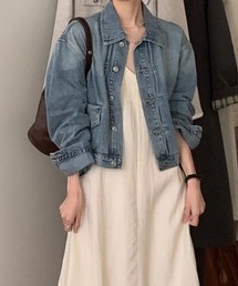 長袖ショートデニムジャケット