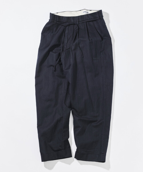 CAHLUMN（カウラム）の「CAHLUMN/カウラム Cotton Linen 2 Tuck Chino Pant/コットン リネン タックパンツ（チノパンツ・メンズ・ベージュ/ネイビー・LARGE/X-LARGE/MEDIUM/XX-LARGE）」の2枚目の写真