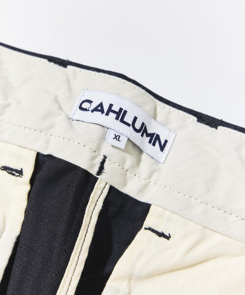 CAHLUMN（カウラム）の「CAHLUMN/カウラム Cotton Linen 2 Tuck Chino Pant/コットン リネン タックパンツ（チノパンツ・メンズ・ベージュ/ネイビー・LARGE/X-LARGE/MEDIUM/XX-LARGE）」の9枚目の写真