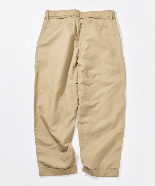 CAHLUMN 2タックコットンチノパンツ　xxl CAHLUMN/カウラム Cotton Linen 2 Tuck Chino Pant/コットン リネン