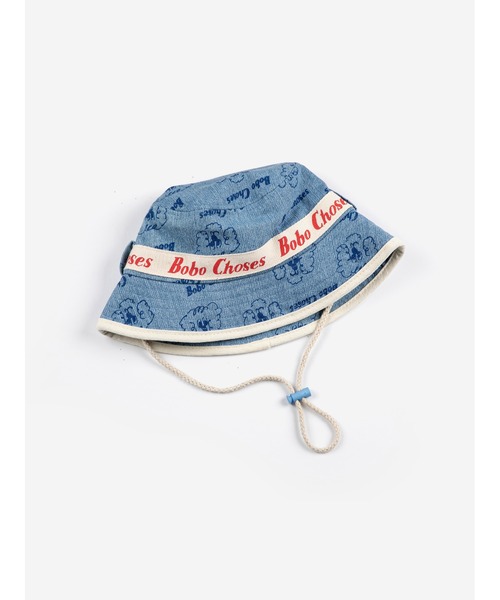 BOBO CHOSES(ボボショーズ)の「Pickles The Dog all over bucket hat(ハット・キッズ・ダークブルー・HEAD48/HEAD50)」の2枚目の写真