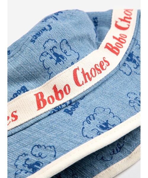 BOBO CHOSES(ボボショーズ)の「Pickles The Dog all over bucket hat(ハット・キッズ・ダークブルー・HEAD48/HEAD50)」の3枚目の写真