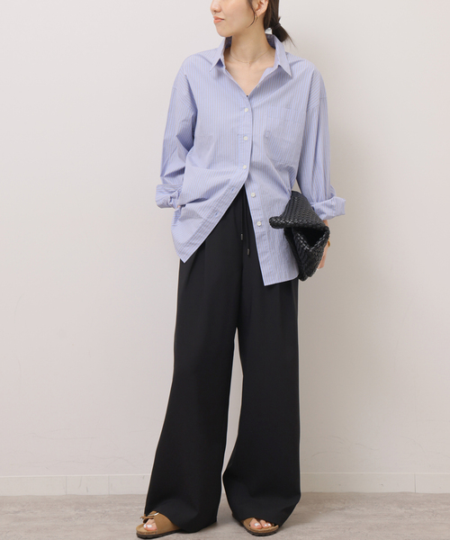 JOURNAL STANDARD relume(ジャーナルスタンダード レリューム)の「《追加 / 新色》インタックイージーパンツ(スラックス・レディース・ライトグレー/ブラック・38/36)」の9枚目の写真