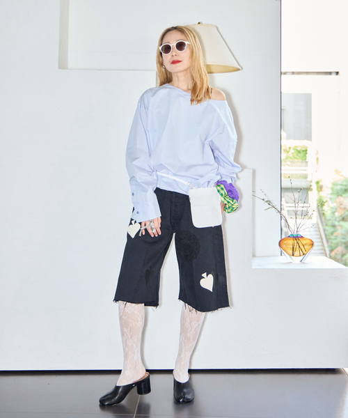 CITYSHOP(シティーショップ)の「CHINTS LONG SLEEVE:ブラウス(シャツ/ブラウス・レディース・ブルー系その他/ブラック・FREE)」の13枚目の写真