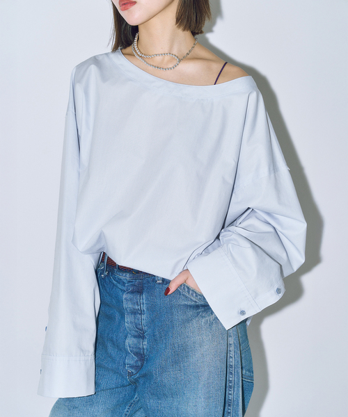 CITYSHOP(シティーショップ)の「CHINTS LONG SLEEVE:ブラウス(シャツ/ブラウス・レディース・ブルー系その他/ブラック・FREE)」の14枚目の写真