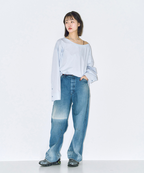 CITYSHOP(シティーショップ)の「CHINTS LONG SLEEVE:ブラウス(シャツ/ブラウス・レディース・ブルー系その他/ブラック・FREE)」の15枚目の写真