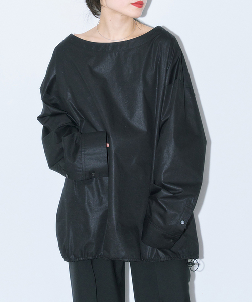 CITYSHOP(シティーショップ)の「CHINTS LONG SLEEVE:ブラウス(シャツ/ブラウス・レディース・ブルー系その他/ブラック・FREE)」の18枚目の写真
