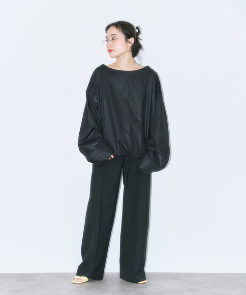 CITYSHOP(シティーショップ)の「CHINTS LONG SLEEVE:ブラウス(シャツ/ブラウス・レディース・ブルー系その他/ブラック・FREE)」の19枚目の写真
