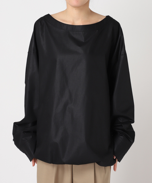 CITYSHOP(シティーショップ)の「CHINTS LONG SLEEVE:ブラウス(シャツ/ブラウス・レディース・ブルー系その他/ブラック・FREE)」の8枚目の写真