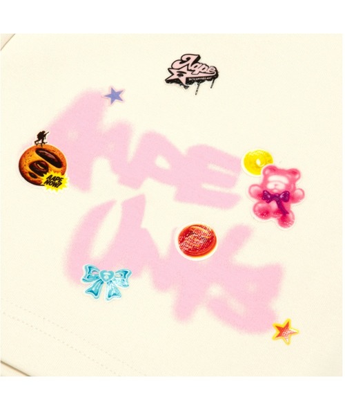 AAPE BY A BATHING APE（エーエイプバイアベイシングエイプ）の「AAPE MAIN SWEAT SHORTS（スウェットパンツ・レディース・アイボリー・XX-SMALL/SMALL/X-SMALL）」の3枚目の写真