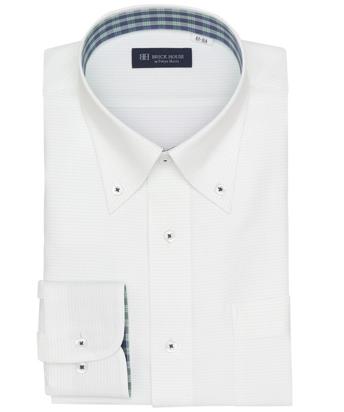 TOKYO SHIRTS(トウキョウシャツ)の「【吸水速乾】【COFREX】形態安定ノンアイロン ボタンダウン 長袖ビジネスワイシャツ(ビジネスシャツ・メンズ・グリーン・首回り39cm-裄丈80cm/首回り39cm-裄丈84cm/首回り41cm-裄丈82cm/首回り41cm-裄丈86cm/首回り42cm-裄丈82cm/首回り42cm-裄丈86cm/首回り43cm-裄丈82cm/首回り43cm-裄丈86cm/首回り37cm-裄丈80cm/首回り37cm-裄丈84cm)」の1枚目の写真