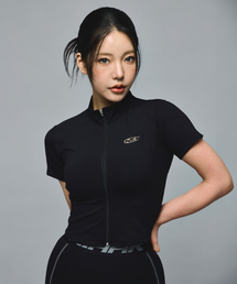 MIHAK（ミハク）の「メタルロゴショートスリーブジップアップジャケット(BLACK)（ジャージ）」