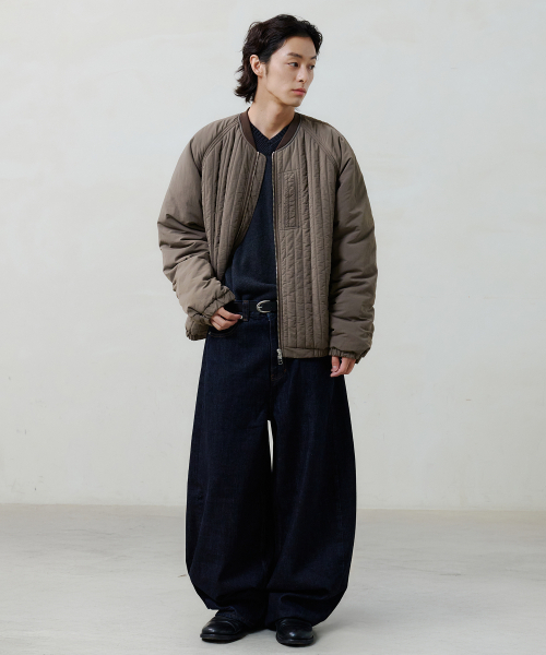 NOUN(ノウン)の「quilted jumper (taupe)(ブルゾン・メンズ・その他・2)」の3枚目の写真