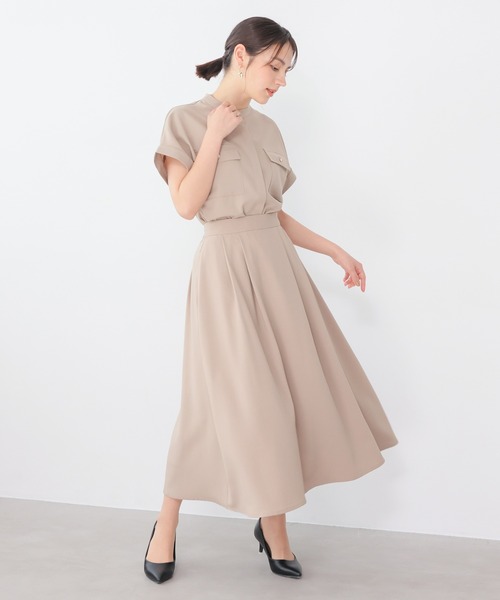 GLACIER lusso（グラシアルッソ）の「【美冷・接触冷感】ポケット付ブラウス（シャツ/ブラウス・レディース・ネイビー/ベージュ/杢グレー/ブルーグリーン・L/LL/M/S）」の15枚目の写真