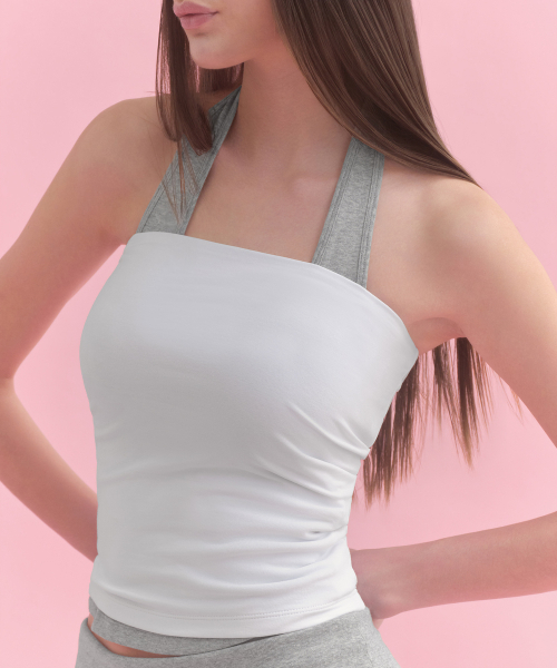 MUSINSA STANDARD WOMAN（ムシンサスタンダードウーマン）の「ウィメンズスリムチューブトップ[ホワイト]（Tシャツ/カットソー・レディース・その他・SMALL/MEDIUM/LARGE/X-SMALL）」の3枚目の写真