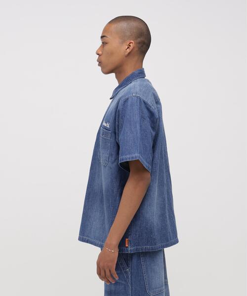 AVIREX × UNIVERSAL OVERALL》NAVY POSTAL HALF ZIP SHIRT / ハーフ