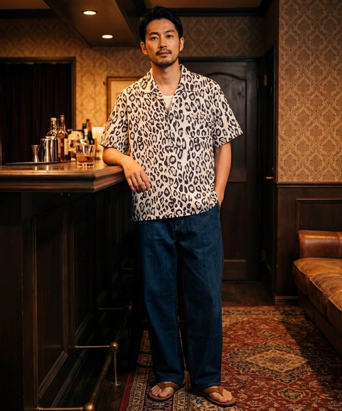 HOUSTON(ヒューストン)の「【UT207】【HOUSTON/ヒューストン】LEOPARD ALOHA SHIRT 41195(シャツ/ブラウス・メンズ・カーキ/オフホワイト・LARGE/MEDIUM)」の22枚目の写真