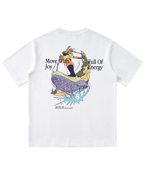 BUTTON SEOUL(ボタンソウル)の「アクティブムーブグラフィックショートスリーブ(ホワイト)(Tシャツ/カットソー・メンズ・その他・MEDIUM/LARGE/X-LARGE)」の3枚目の写真
