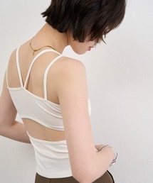 NUJOH | Double Strap Back Cut Camisole / ダブルストラップバックカットキャミソール(タンクトップ)