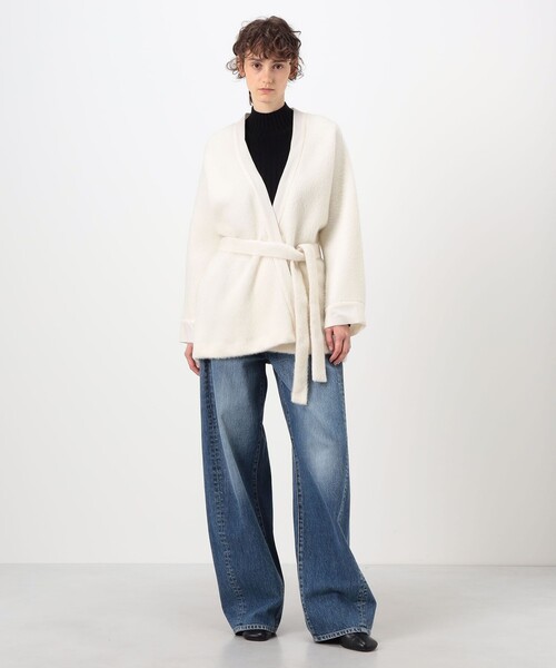 TOMORROWLAND (トゥモローランド)の「Tukir Lounge gown Brushed ガウンジャケット(ノーカラージャケット・レディース・ライトベージュ・1)」の2枚目の写真