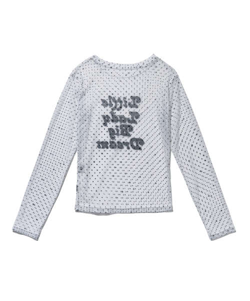 YOUHEE(ユヒ)の「ROSE DOT MESH LONG SLEEVE_WHITE(Tシャツ/カットソー・レディース・その他・SMALL/MEDIUM)」の3枚目の写真