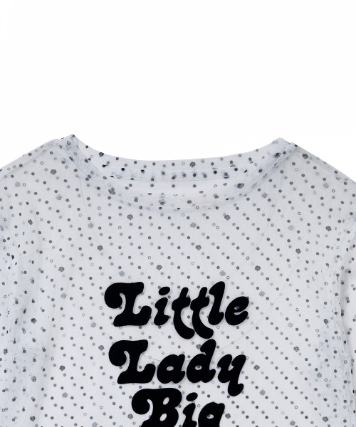 YOUHEE(ユヒ)の「ROSE DOT MESH LONG SLEEVE_WHITE(Tシャツ/カットソー・レディース・その他・SMALL/MEDIUM)」の4枚目の写真