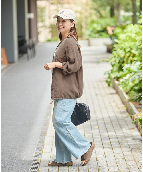 JOURNAL STANDARD(ジャーナルスタンダード)の「ヴィンテージキュプラローンカーデ ブラウス(シャツ/ブラウス・レディース・ブラウン/ブラック系その他・FREE)」の4枚目の写真