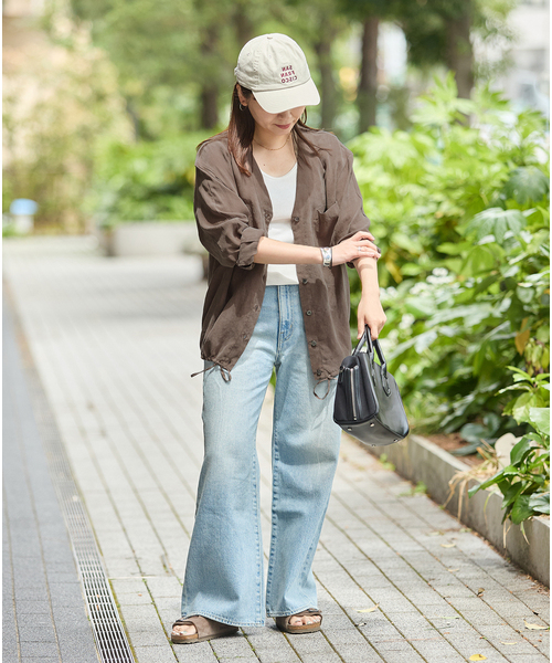 JOURNAL STANDARD(ジャーナルスタンダード)の「ヴィンテージキュプラローンカーデ ブラウス(シャツ/ブラウス・レディース・ブラウン/ブラック系その他・FREE)」の12枚目の写真