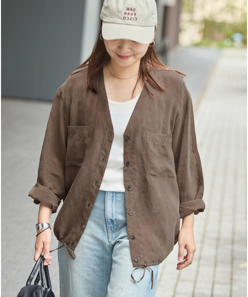 JOURNAL STANDARD(ジャーナルスタンダード)の「ヴィンテージキュプラローンカーデ ブラウス(シャツ/ブラウス・レディース・ブラウン/ブラック系その他・FREE)」の16枚目の写真