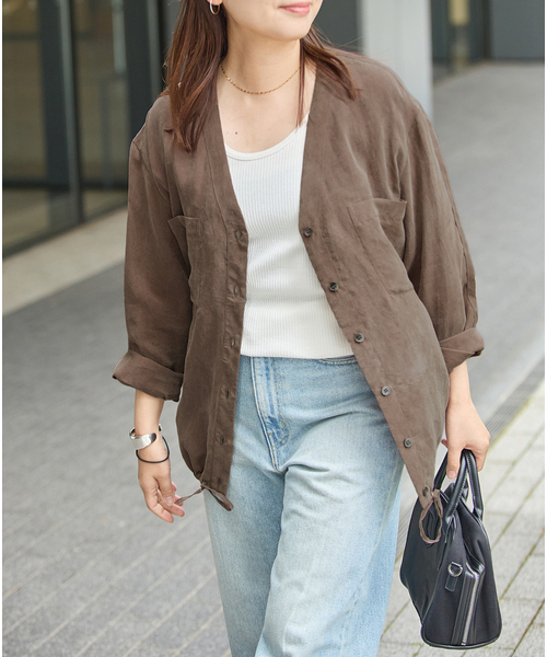JOURNAL STANDARD(ジャーナルスタンダード)の「ヴィンテージキュプラローンカーデ ブラウス(シャツ/ブラウス・レディース・ブラウン/ブラック系その他・FREE)」の17枚目の写真
