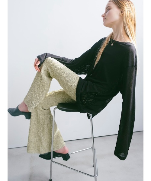 sahara(サハラ)の「Side Lace Over Top/サイドレースオーバーサイズトップス(Tシャツ/カットソー・レディース・ピンク/ブラウン/ブラック/アイボリー・FREE)」の12枚目の写真